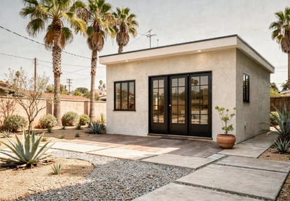 Modern backyard ADU builder in Los Angeles creating custom accessory dwelling units