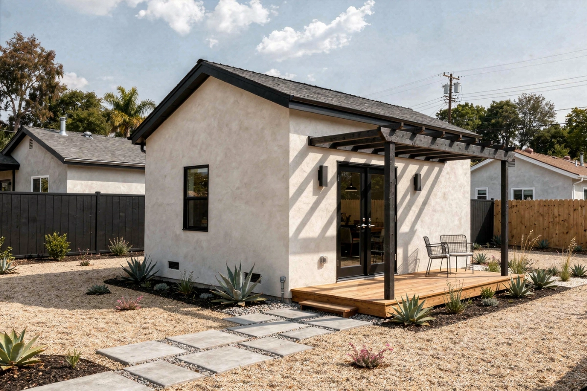 Custom detached ADU builder creating independent living space for Los Angeles homeowners