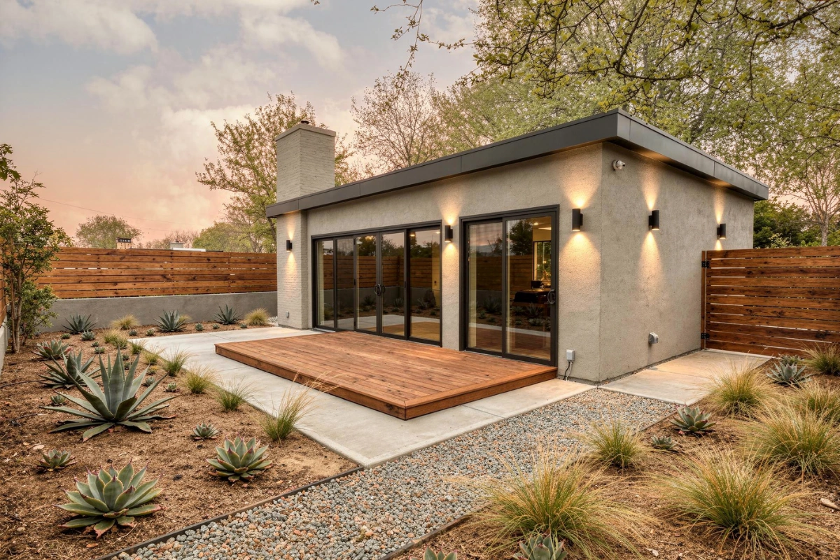 Luxury detached backyard ADU construction and permit services in Los Angeles